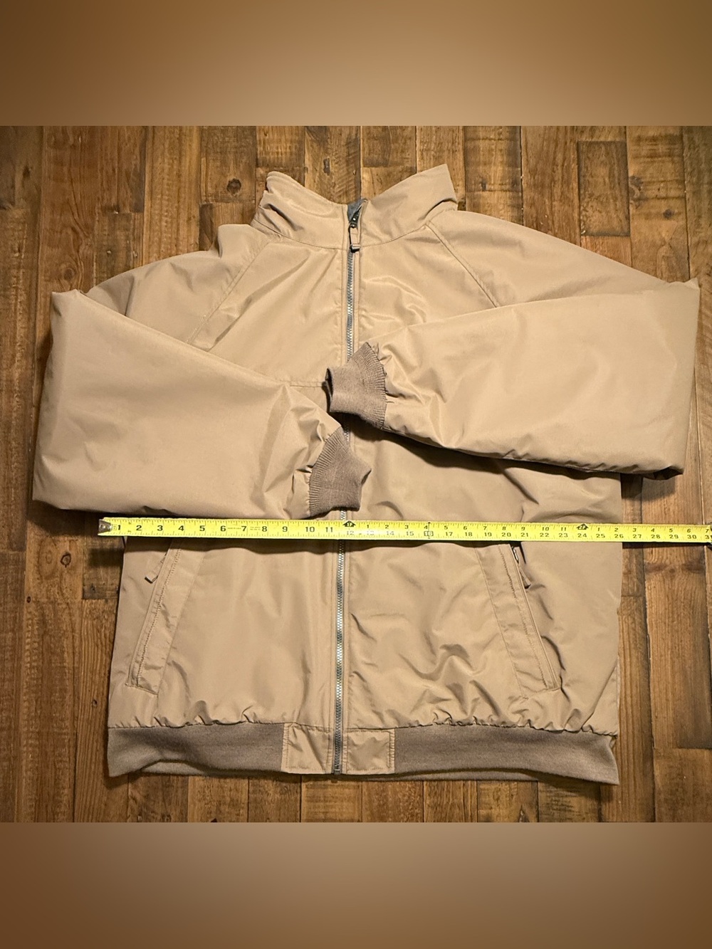 Lands’ End Squall Men’s XXL Tan Insulated Full-Zip Jacket - Picture 4 of 9